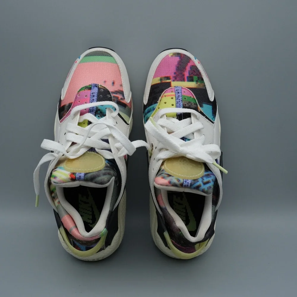 Nike Air Huarache Women Multi Glitch Print Streetwear Sneaker 8 DX3264-902